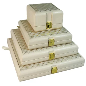 Cream Leather Box 10x6