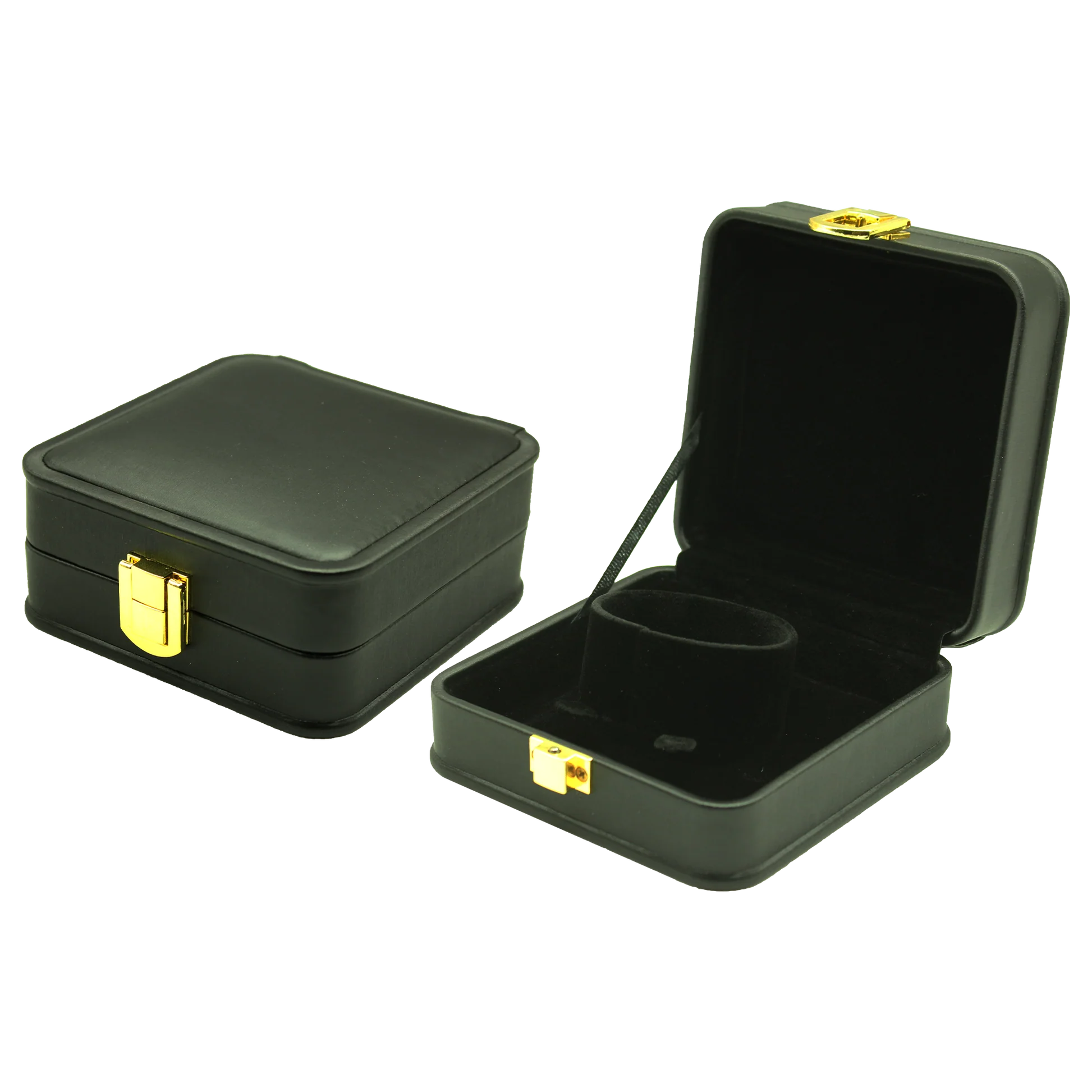 Black Leather Bangle Box