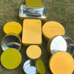 Golden Tin Favor Box 3"