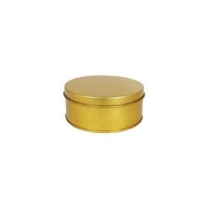 4 Inch Golden Tin Box