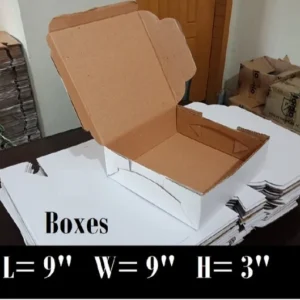 White Box 9x9x3 - 25Pcs
