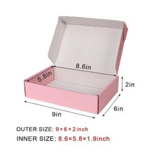 Pink Boxes 9x6x2.5-50Pcs